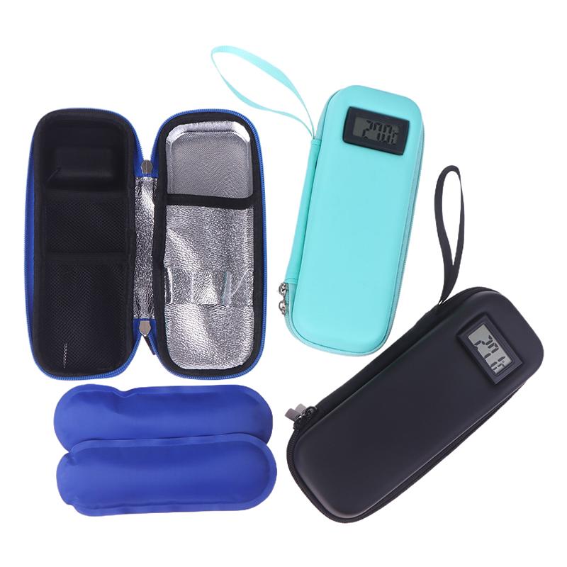 Reusable Insulin Travel Case With Thermometer Display Medicine Organizer Bag Waterproof Insulin Cooling Bag For Diabetics