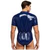 Men Waterproof Adaptive Bodysuit Short Sleeve Buttoned Waist Detachable Bottoms Diaper Cover Romper Special Need Clothing