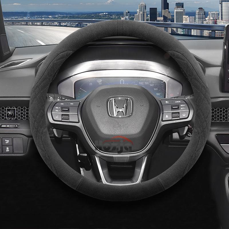 Suede Leather Car Steering Wheel Cover for Honda e.Ny1 2024 2025 Car-styling Auto Accessories IP8