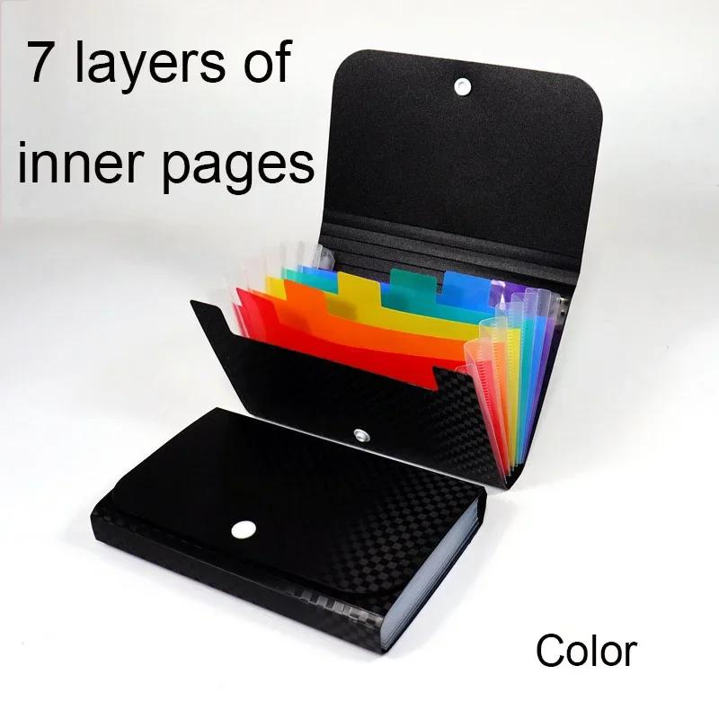 

Маленький кошелек для документов Папка для квитанций Папка-гармошка формата А6 7-слойный 13-слойный футляр для файлов Водонепроницаемый с самоклеящимися индексными язычками