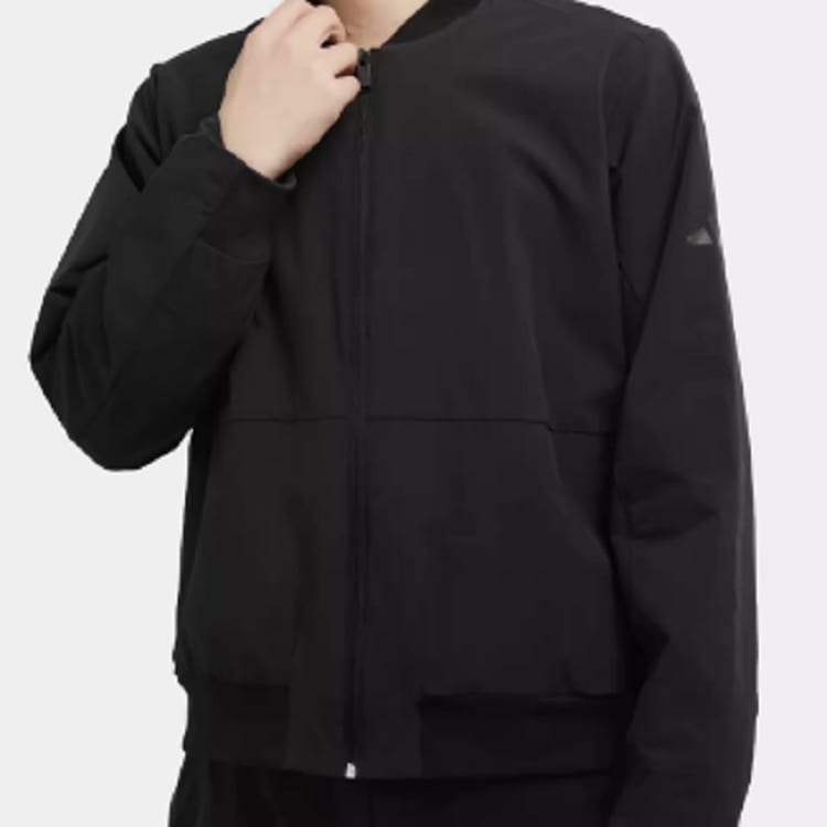Adidas Pilot Sports Fleece Lined Baseball Jacket Men's Black FM9415
