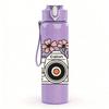 1PC Floral Frame Vintage Camera 750ml Color Plastic Sports Water Bottle Leakproof Flip Straw Lid For Sports Office Home Use