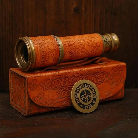 Brass Spyglass Telescope Dollond London 1920 Replica Nautical Decor Pirate Monocular Collectible Gift