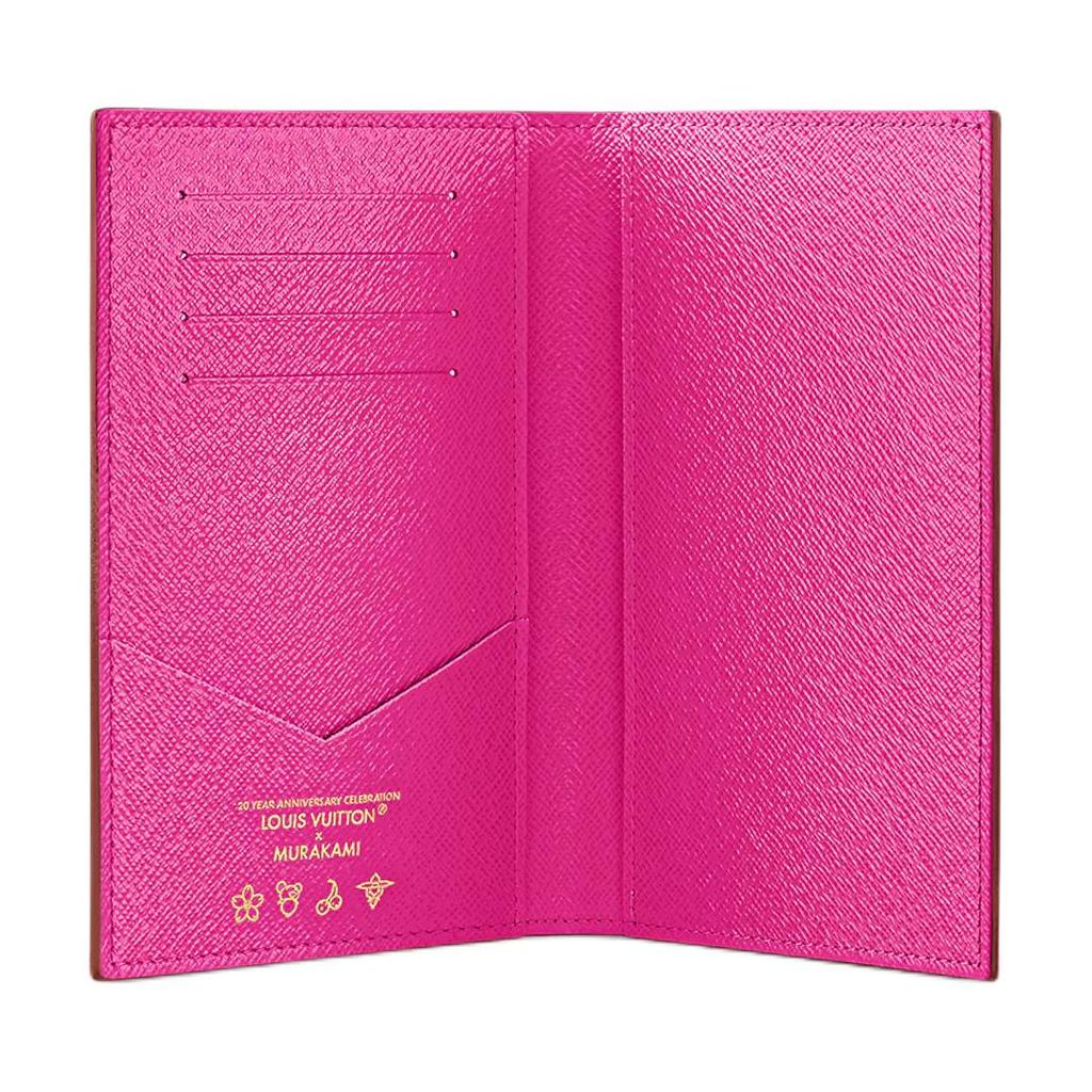 Louis Vuitton X Takashi Murakami Reisepasshülle Mehrfarbig/Weiß Monogramm-Canvas Herren Geldbörsen M14178