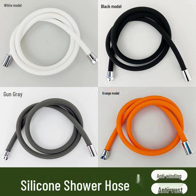 Universal Silicone Shower Hose - Bathroom Water Pipe & Rain Shower Head Accessory