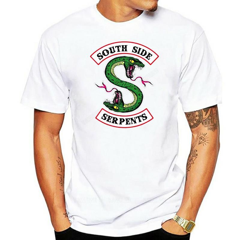 Cotton Southside Serpents T Shirt Riverdale Jughead Villains Joke Theme Party Women Top man summer short sleeve brand tshirt S