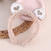 Hair Hoop Toothed Anti-Slip Plush Headband with Bear Ears Decor Fluffy Elastic Face Washing Makeup Hairband