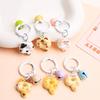 Katzen-Keks Handy-Anhänger Riemen Weich Kawaii Paar Schlüsselanhänger Bunter Perlenanhänger Niedliches Lanyard Schlüsselband