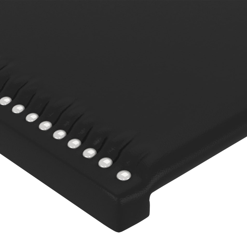 Vidaxl Zagłówek Do Łóżka Z Led, Czarny, 93X16X78/88 Cm, Sztuczna Skóra