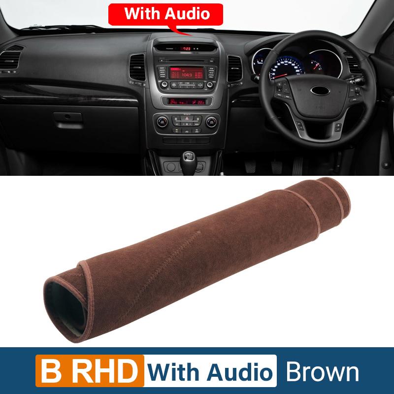 Car Dashboard Cover For Kia Sorento 2 XM 2013 2014 Trument Desk Sun Shade Mat Dash Non-slip Pad Accessories