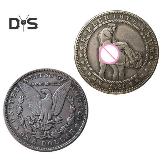 Sexy Challenge Coin Vintage Adults Challenge Coin Good Luck Token Double Sided Coin Collectible Gift for Coin Collectors