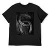 Lucky Horseshoes T-Shirt Korean Fashion Summer Top Black T Shirts for Men
