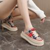 ZY new summer breathable mesh shoes platform sandals heightened mesh semi-drag