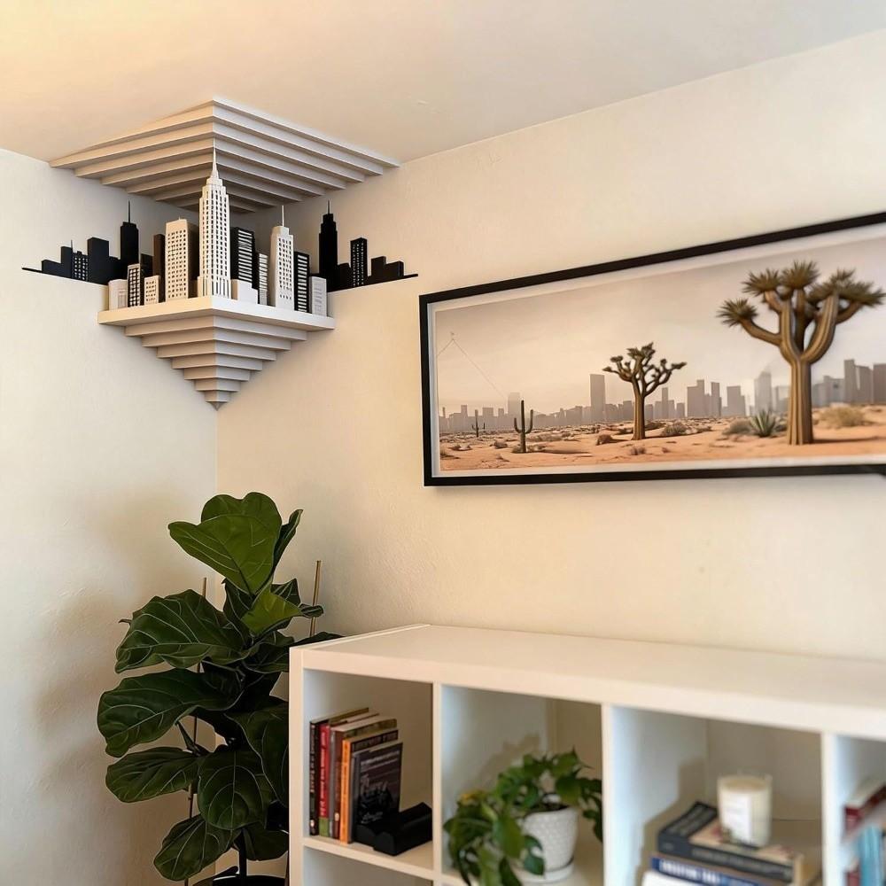 3D Wandaufkleber Unregelmäßige Illusion Eckwandaufkleber Neuer Wandkunstaufkleber Heimdekoration