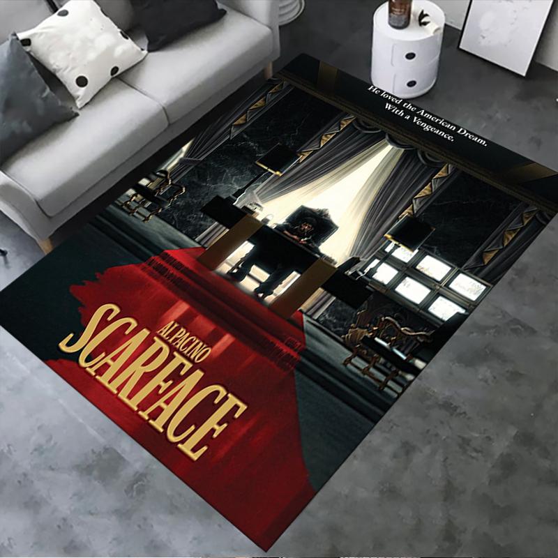 

2025 New Scarface Carpet Rug for Living Room Bedroom Home Sofa Decoration,Kids play Non-slip Floor Mat146 40x60cm( 15x23in )