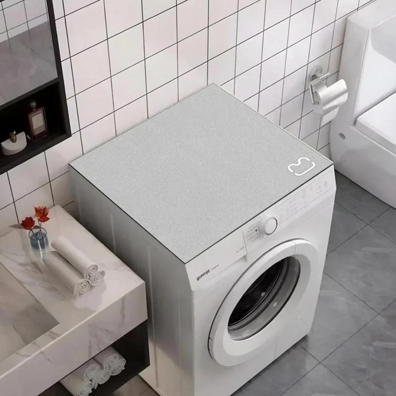 Dust Proof Washing Machine Mat Cover Solid Color Kitchen Drain Pad Oven Dust Pad Microwave Top Mat Bathroom Decor Funda Lavadora