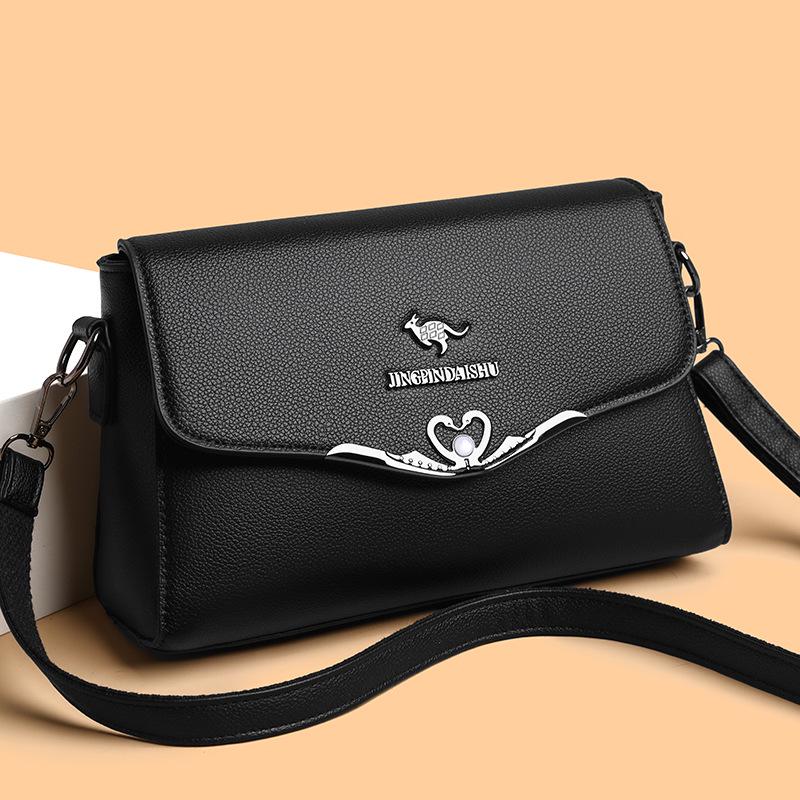 

2024 Versatile Soft Leather Mommy Bag: Large-Capacity, Fashionable Single Shoulder, Crossbody Commuter Women s Bag. фіолетовий