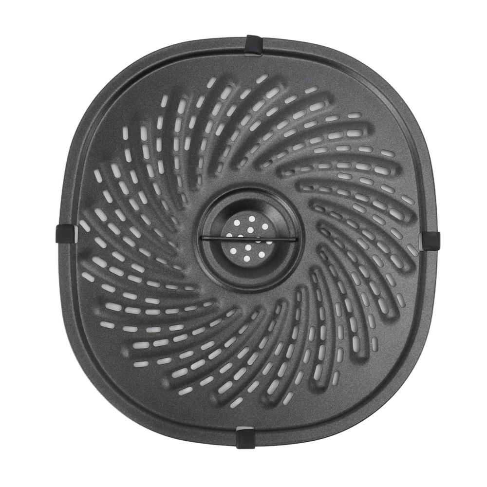 Non Stick Fryer Grill Pan Replacement Ellipse Hand-Held Hook Nonstick Fryer Grill Pan Porous Oil Brush Crisper Plate Tray