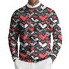 Men's Round Neck Long Sleeve Ribbed Knit Pullover