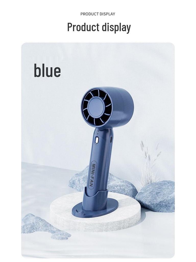 Handheld 3-Speed Silent Mini Fan with USB Rechargeable T10 Lithium Battery