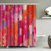 Bright Colorful Shower Curtain Pink Orange Blue Red Abstract Art Print Bathroom Liner Waterproof Decor Home Accessory