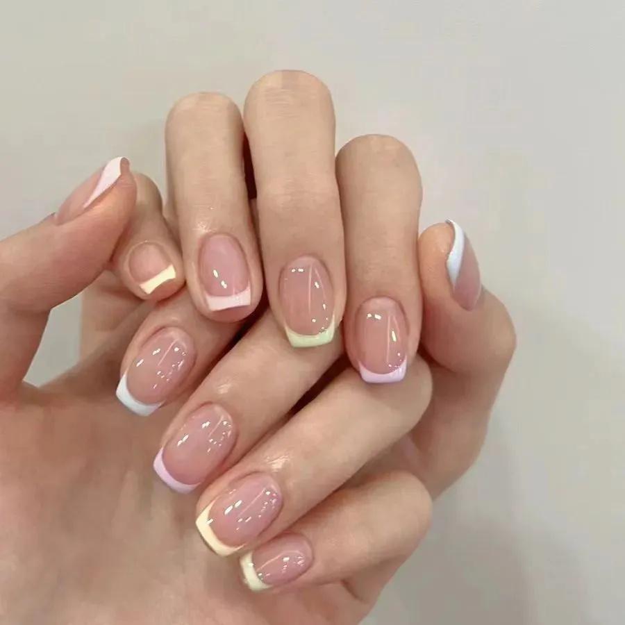 Removable False Nail Set Full Cover Press On Nails with Adhesive Tabs Various Shapes and Sizes Durable Lightweight Nail Art Accessories