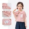 Xiaoyinman Girls' Printed Doll Collar Cotton Shirt