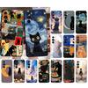 Art Cat Phone Case For Motorola Edge 60 50 40 Pro 60 50 40 30 Ultra Neo Fusion Moto G Play G Stylus G Carcasas