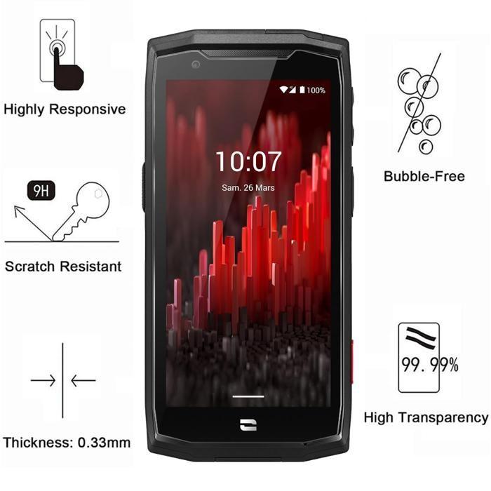 Gehärtetes Glas - Phonillico® - Crosscall Core M5 - 2er-Pack - Kratzfest - Bildschirmschutz