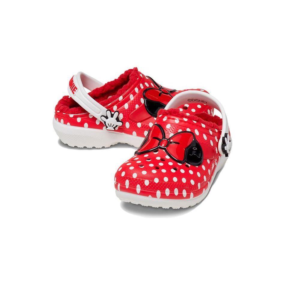 Crocs X Disney Minnie Mouse Classic Clog Kids Unisex Red White Black 208105-03