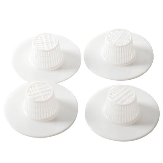 

4Pcs/Set Floor Strainers Fine Mesh Removable Plastic Prevents Clogging Strainer Stoppers for Daily Use білий