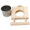 Parrot Feeder Perch for Cage Hanging Bird Feeders with Stainless Steel Food Water Bowl Feeding Cups with Perch Platform