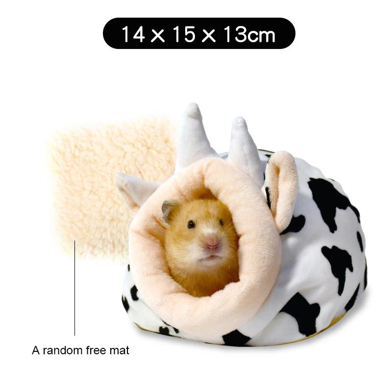 Hamster Soft Warm Bed Rat Hammock Pig Squirrel Winter Pet Toy Hamster Cage House Hanging Nest Mat House Bed Animal Mice Rat Nest