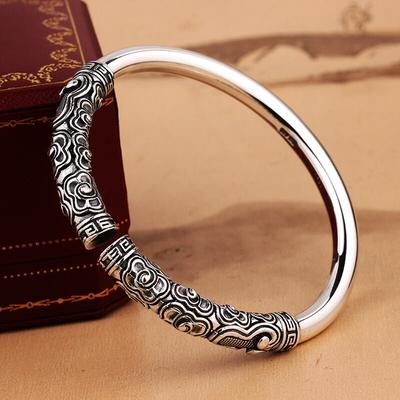 Das neue goldene Creolenarmband für Männer, dominant, Retro-Öffnung, verstellbar, Affenkönig, Affenkönig, Xiangyun, Silberarmband