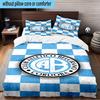 Atletico Belgrano Crest 3PCS Bedding Set 2D Printing (Includes 1 Duvet Cover + 2 Pillowcases Coreless), Bedroom decor,Fan gift