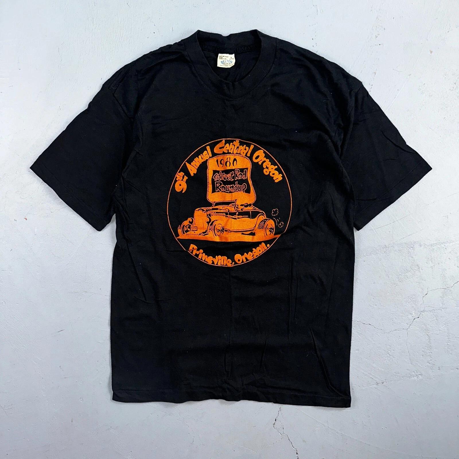 Street Rod Central Oregon 80s VTG T Shirt Belton Cars Racing 1980s Single Stitch M