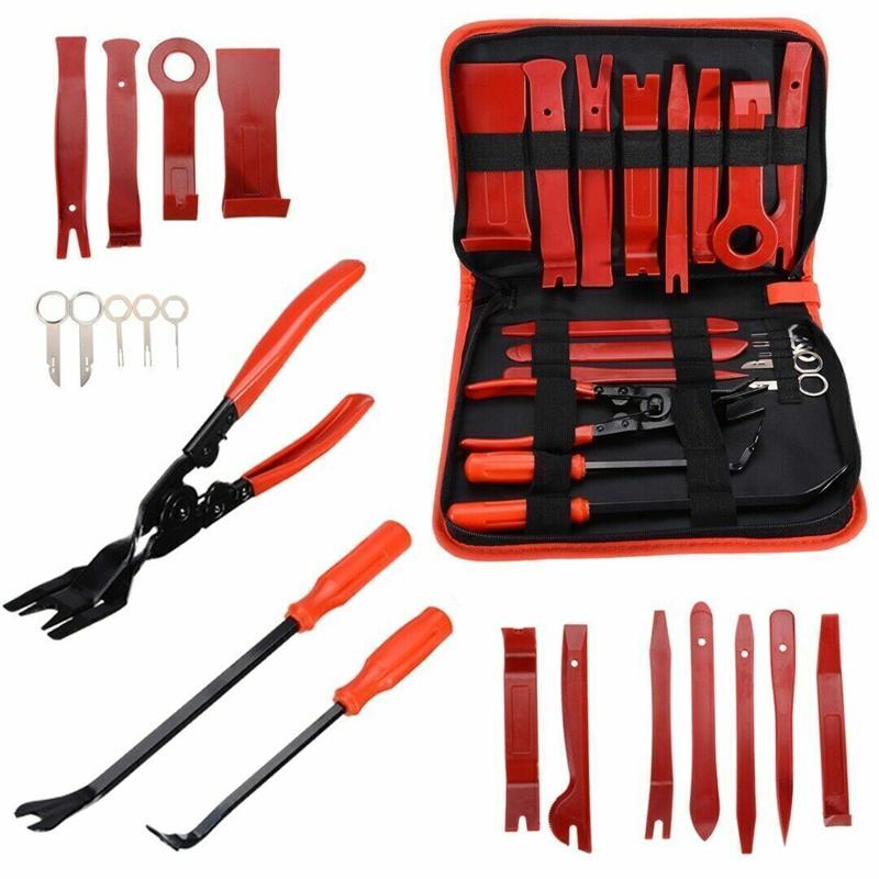 Zestaw narzędzi do demontażu drzwi wewnętrznych, paneli wykończeniowych, zestaw do demontażu deski rozdzielczej, narzędzie do naprawy otwierania samochodu, zestaw kluczy