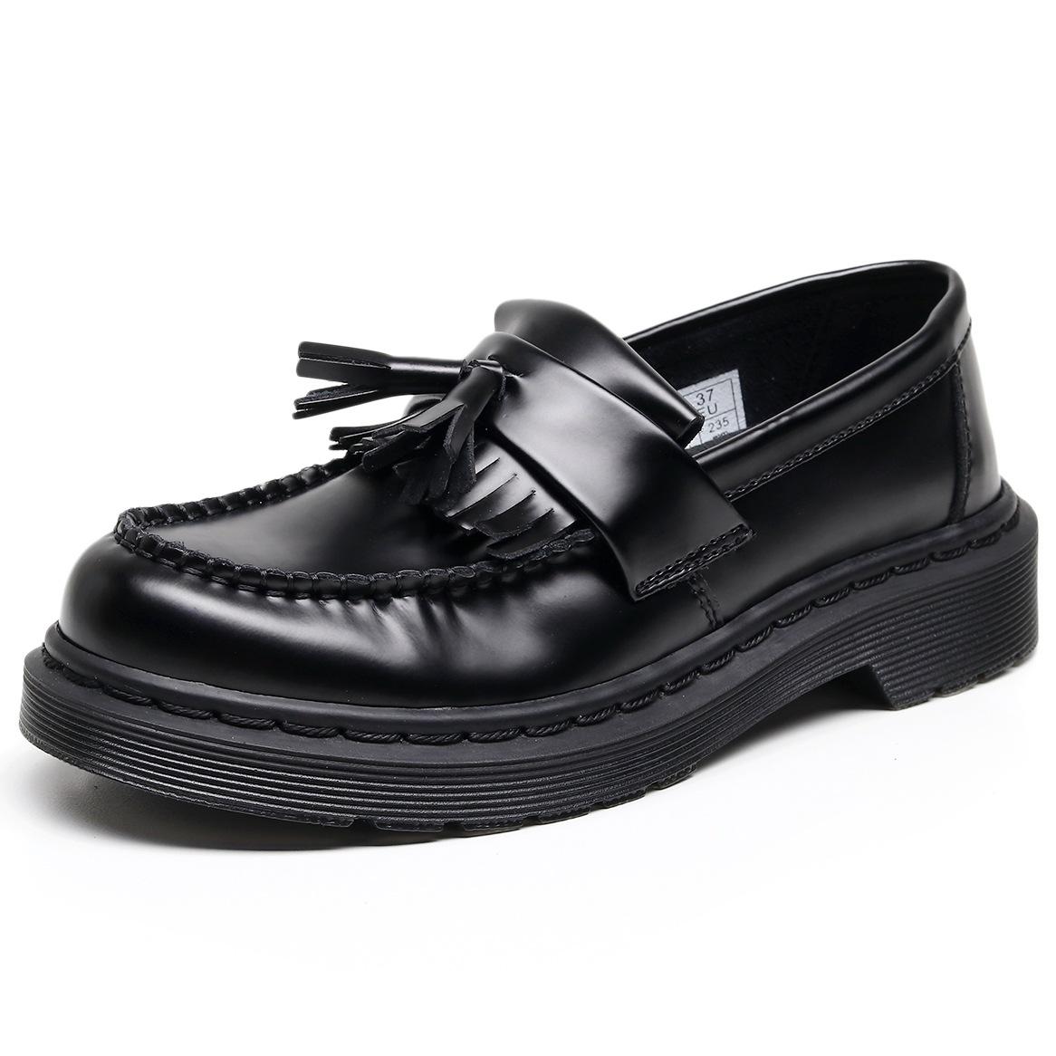 Loafers women s leather low-top small leather shoes women s fashion student round head casual 34