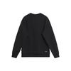Li-Ning Solid Color Round Neck Logo Casual Knitted Sports Fleece Sweatshirt Men Sweatshirt Black AWDTD91-1