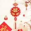 Flocking Chinese Lucky Character Pendants Spring Festival Hanging Decoration  Home Wall Door Decor