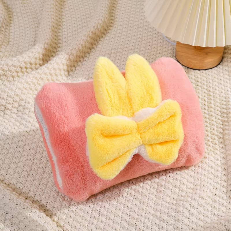 Electric Plush Hot Water Bottle: Washable, Cute Warm Baby Compress Bag & Hand Warmer
