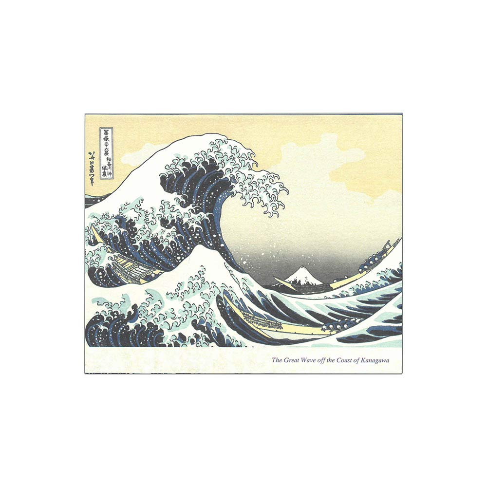 Unsodo Memo Washi Katsushika The Great Wave off Pad, Paper, Hokusai s Kanagawa, MO-1