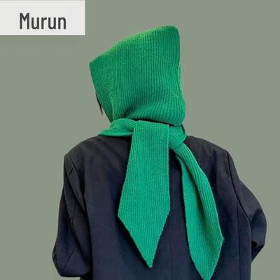 Women's Versatile Knitted Scarf-Hat Combo: Warm, Windproof Wool Shawl for Autumn and Winter