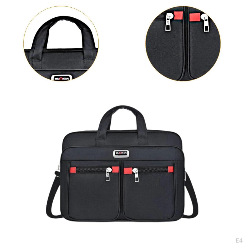 Laptop Briefcase Bag Shockproof Business Office Large Adjustable Shoulder Strap for Men