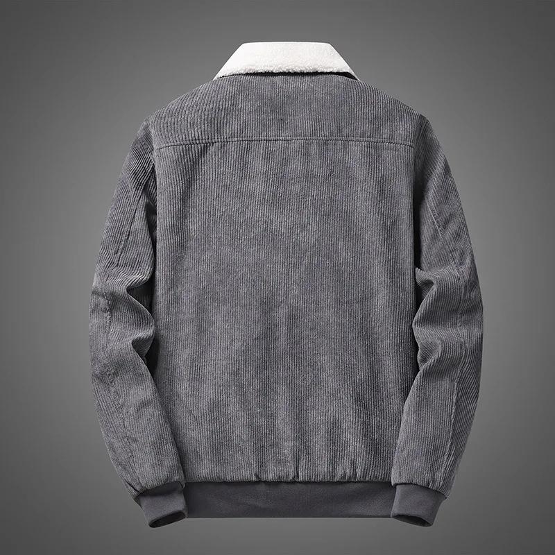 Male Thicker Warm Parkas Fleece Down Jacket Casual Jaquetas New Fashion Short Witner Jacket Size 5XL Men Corduroy Winter Coat