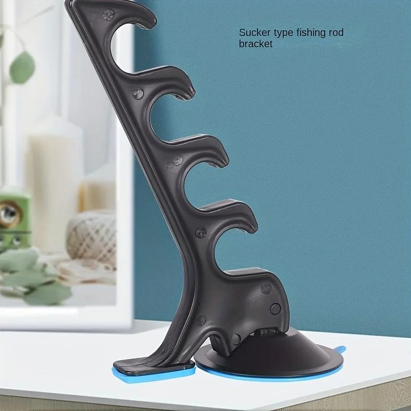 Fishing Rod Holder Car Mounted Suction Cup Cliff Sensing Sea Fishing Rod Storage Device Fishing Gear nero