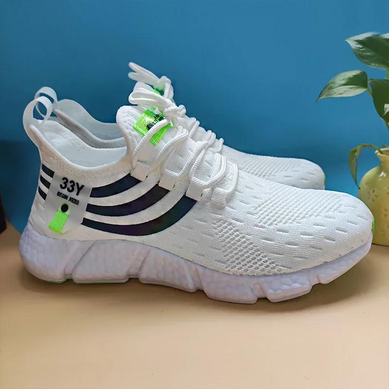 Summer Running Shoes Men's Sports Casual Fashion Breathable Lightweight Flat Shoes Comfortable Soft Training Exercise Men Shoes