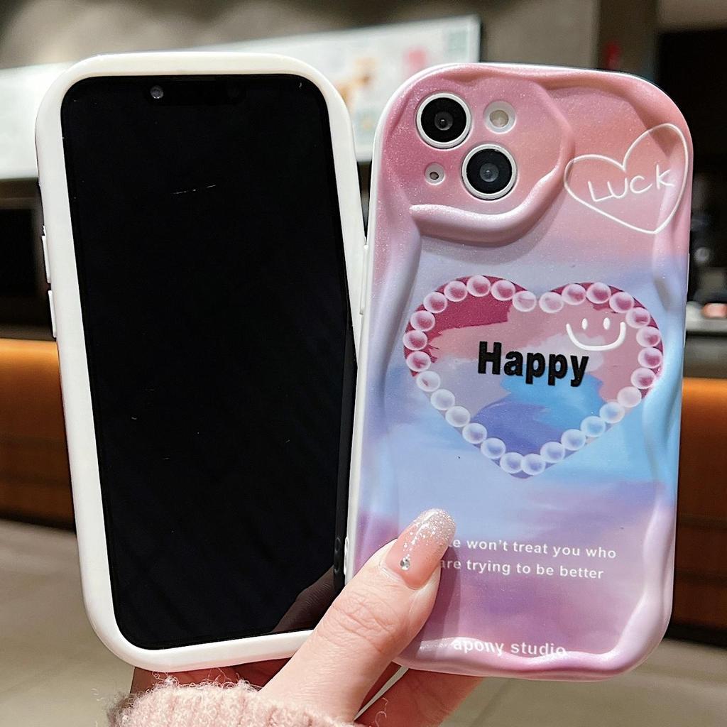 Husă drăguță din silicon pentru Xiaomi Redmi Note 13 12 11 Samsung A54 A24 A14 Oppo A78 A58 A38 Infinix Note 30 Pro Funda Happy Heart Cover moale TPU
