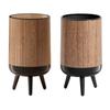 Tall Trash Can With High Legs Wood Grains Plastic Waste Basket For No Bend Required Home Office Bathroom Essential