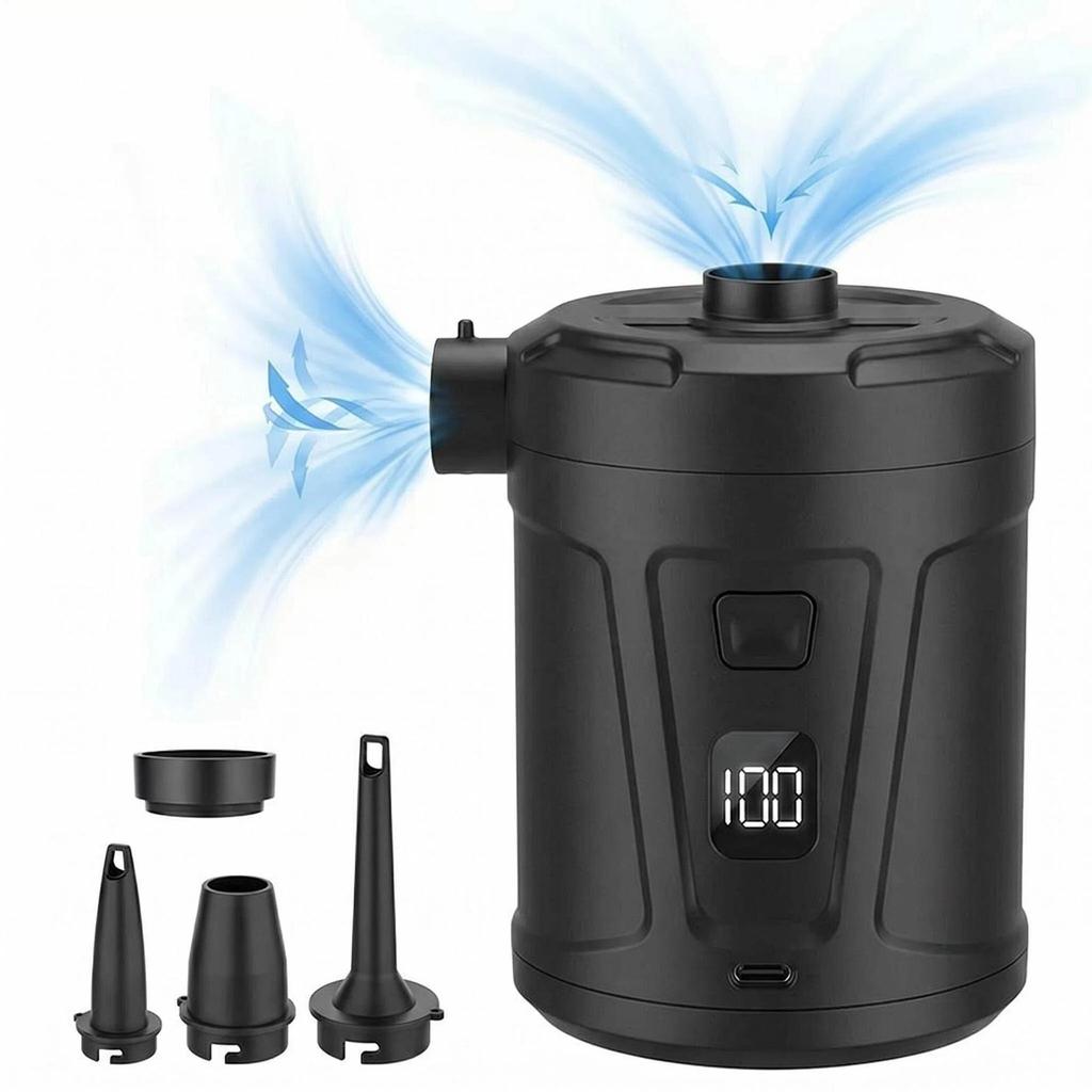 Portable Wireless All-in-One Inflatable Air Pump for Camping, Swim Rings, Beds, and Paddleboards